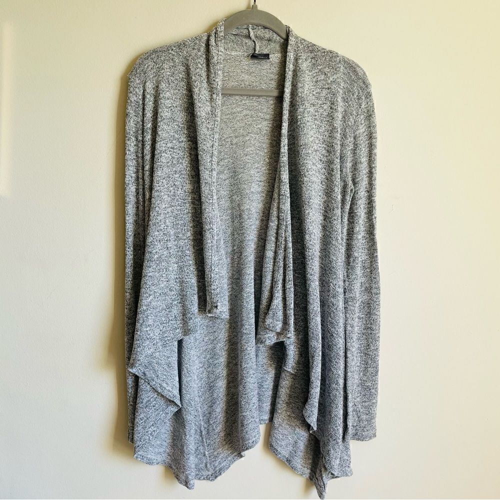 Sparkle & Fade UO Gray High Low Oversized Open Knit Cardigan